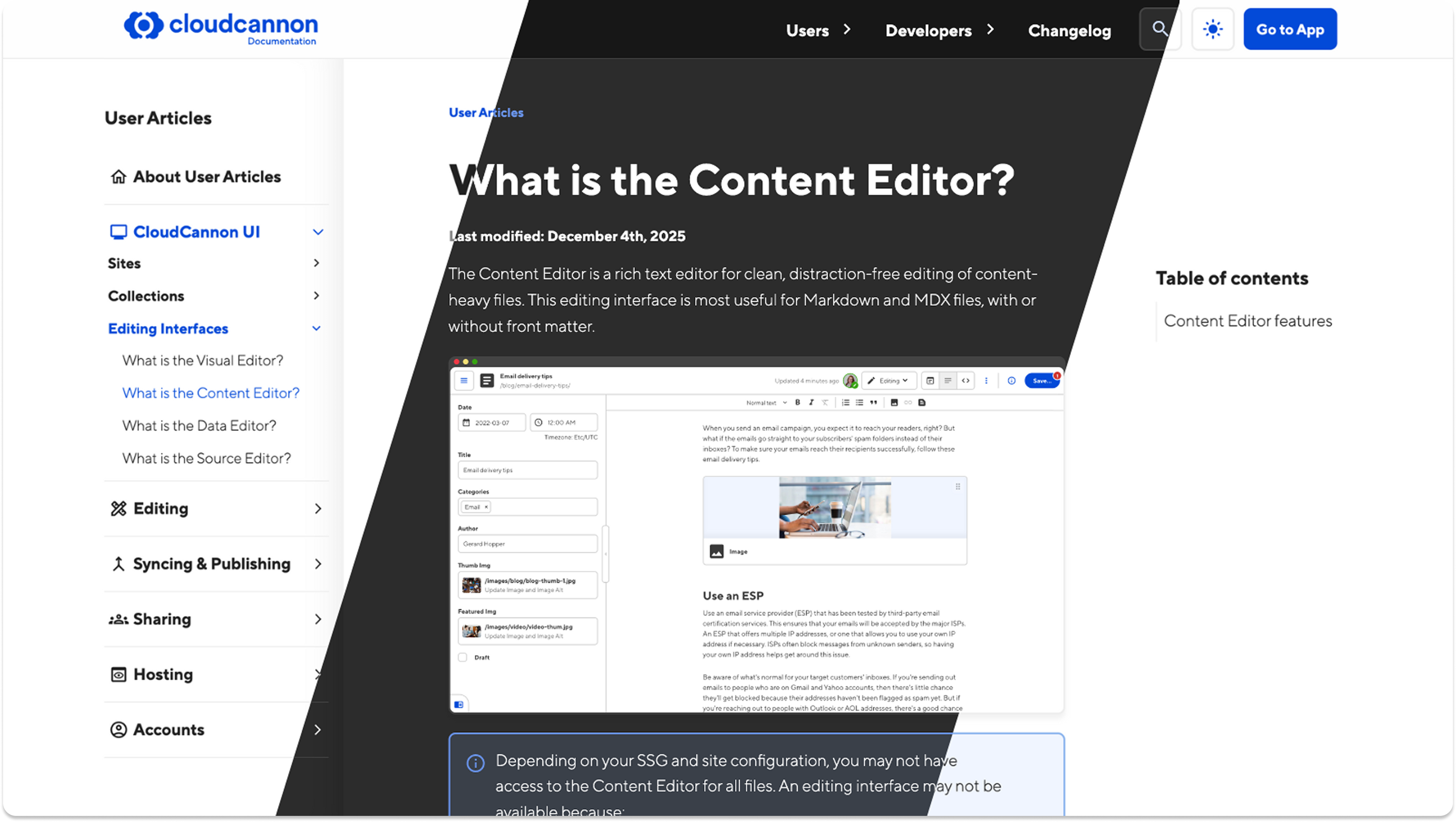 Design screenshot of dark mode and light mode